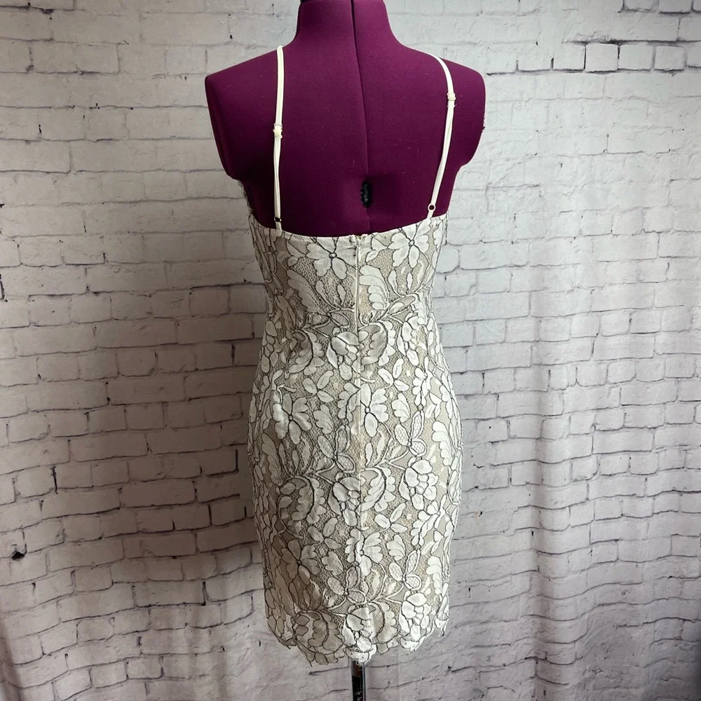 Lulu’s size XS delicate darling lace mini dress ivory